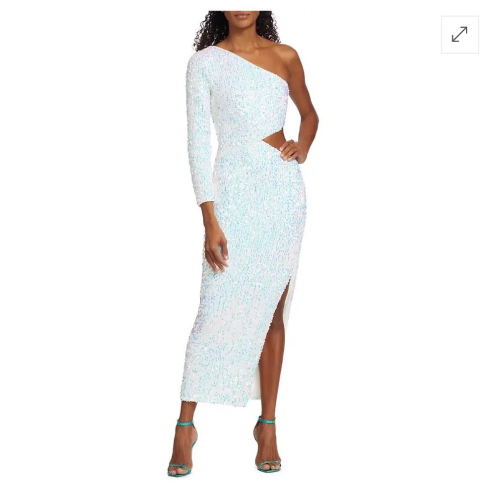 SAYLOR Lennox Sequin Cutout Midi